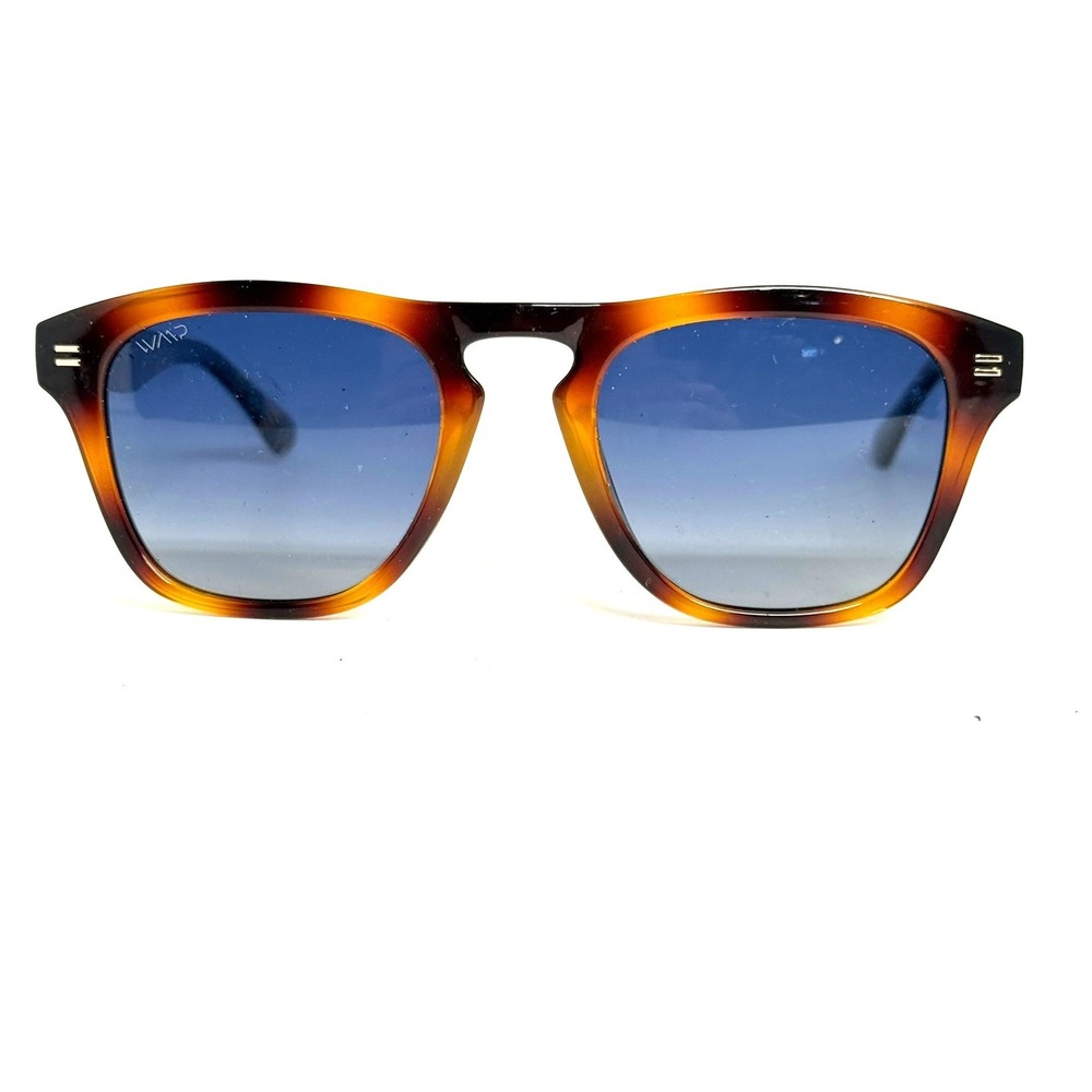 WMP Dash Sunglasses Tortoise Shell Blue Gradient Lens Square Frame 51-22-148